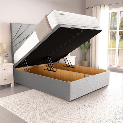 San Diego Ottoman Divan Bed - Silver Linoso