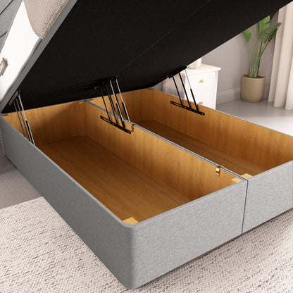 San Diego Ottoman Divan Bed - Silver Linoso