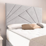 San Diego Ottoman Divan Bed - Silver Plush Velvet