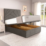 San Diego Ottoman Divan Bed - Slate Grey Naples