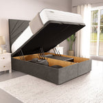 San Diego Ottoman Divan Bed - Slate Grey Naples
