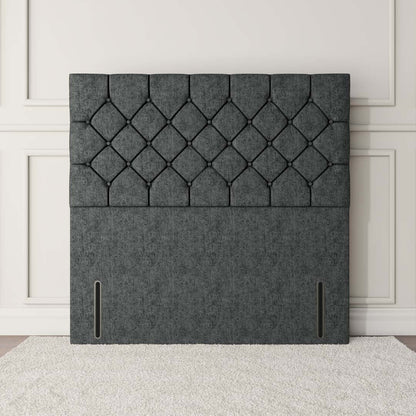 Seville Chesterfield Floor Standing Headboard - Charcoal Chenille