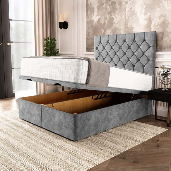 Seville Chesterfield Ottoman Divan Bed - Armour Coniston