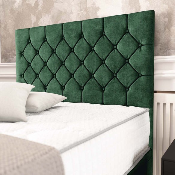 Seville Chesterfield Ottoman Divan Bed - Emerald Coniston