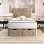 Seville Chesterfield Ottoman Divan Bed - Mink Coniston