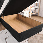 Seville Kids Chesterfield Ottoman Divan Bed - Black Chenille