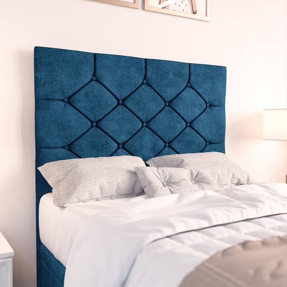 Seville Kids Chesterfield Ottoman Divan Bed - Blue Coniston