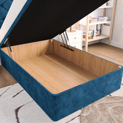 Seville Kids Chesterfield Ottoman Divan Bed - Blue Coniston