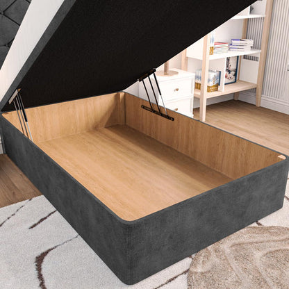 Seville Kids Chesterfield Ottoman Divan Bed - Charcoal Coniston