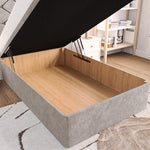 Seville Kids Chesterfield Ottoman Divan Bed - Seal Grey Naples