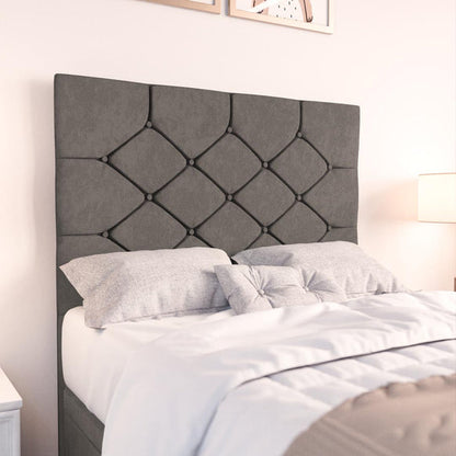Seville Kids Chesterfield Ottoman Divan Bed - Slate Grey Naples