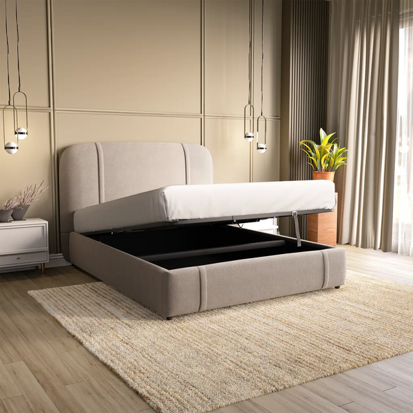 Sienna Upholstered Ottoman Bed - Pebble Maloy
