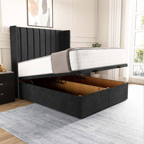 Sofia Ottoman Divan Bed - Black Naples