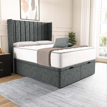 Sofia Ottoman Divan Bed - Charcoal Chenille