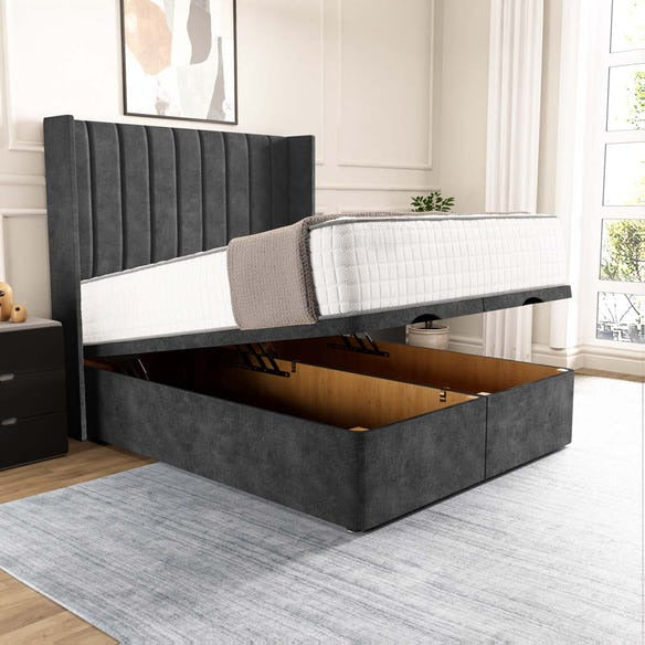 Sofia Ottoman Divan Bed - Charcoal Coniston
