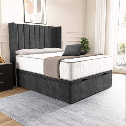 Sofia Ottoman Divan Bed - Charcoal Coniston