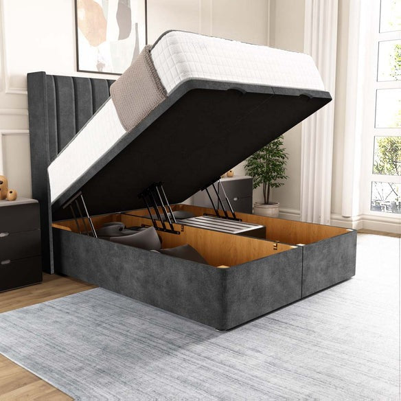 Sofia Ottoman Divan Bed - Charcoal Coniston