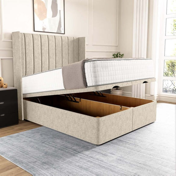 Sofia Ottoman Divan Bed - Cream Chenille