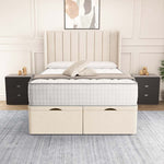 Sofia Ottoman Divan Bed - Cream Naples