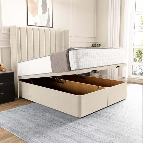 Sofia Ottoman Divan Bed - Cream Plush Velvet