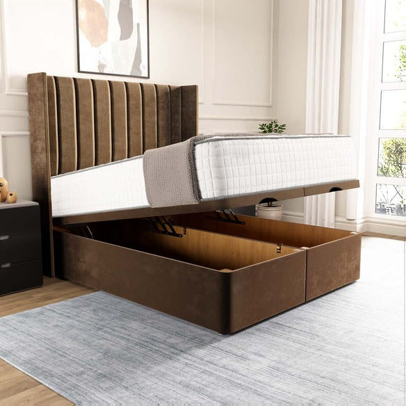 Sofia Ottoman Divan Bed - Mocca Plush Velvet