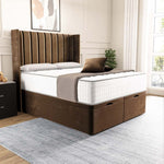 Sofia Ottoman Divan Bed - Mocca Plush Velvet