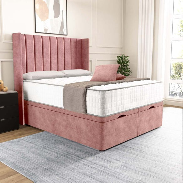 Sofia Ottoman Divan Bed - Pink Coniston