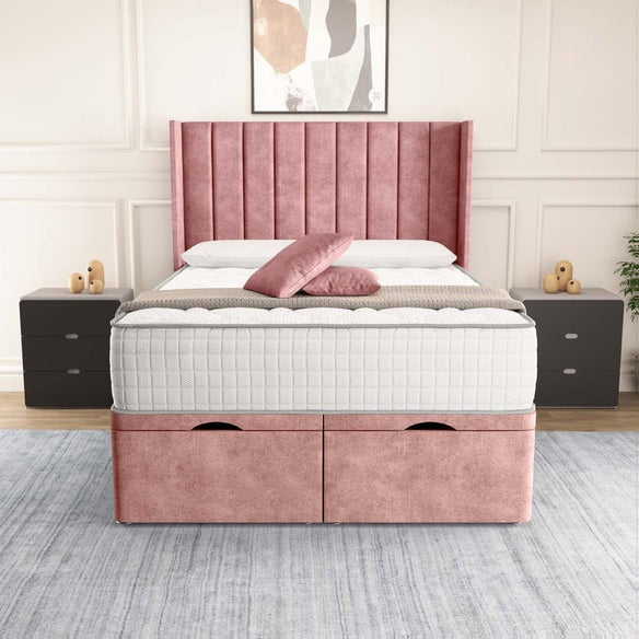 Sofia Ottoman Divan Bed - Pink Coniston
