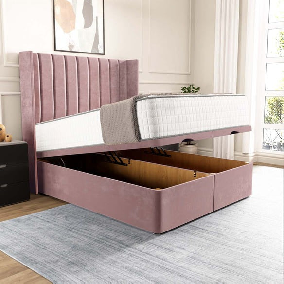 Sofia Ottoman Divan Bed - Pink Plush Velvet