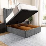 Sofia Ottoman Divan Bed - Silver Chenille