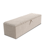 Sunrise Ottoman Storage Box - Cream Naples