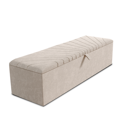 Sunrise Ottoman Storage Box - Cream Naples