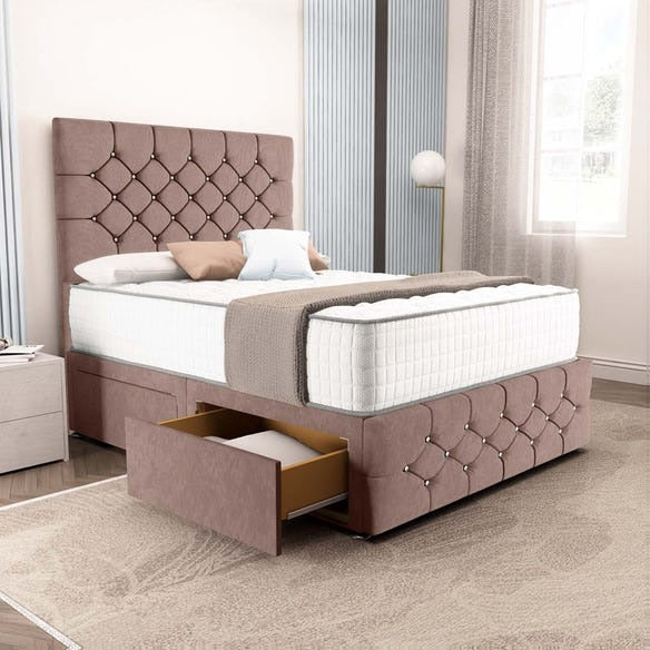 Suva Divan Bed - Mauve Naples