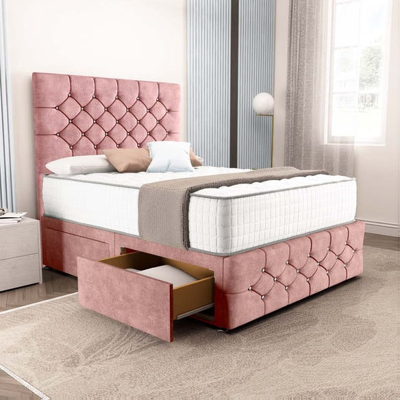 Suva Divan Bed - Pink Coniston