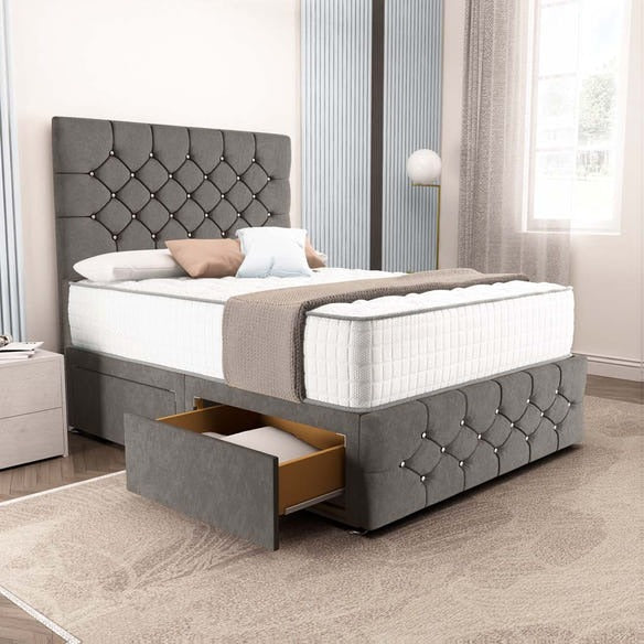 Suva Divan Bed - Slate Grey Naples