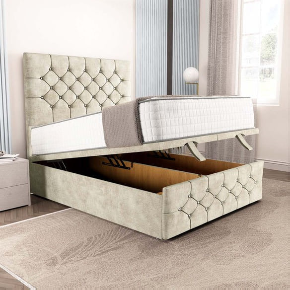 Suva Ottoman Divan Bed - Almond Coniston