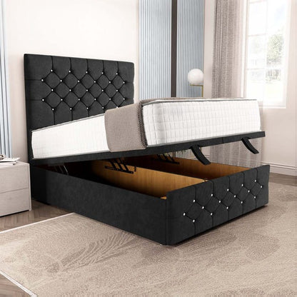 Suva Ottoman Divan Bed - Black Naples