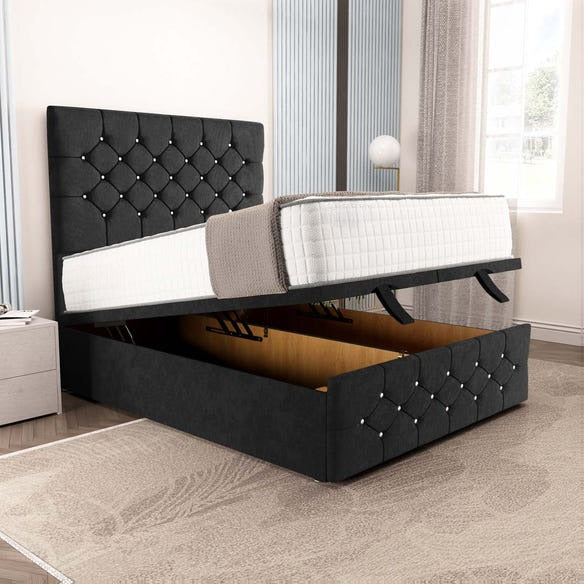Suva Ottoman Divan Bed - Black Naples