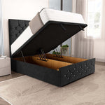 Suva Ottoman Divan Bed - Black Naples