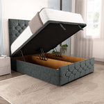 Suva Ottoman Divan Bed - Charcoal Chenille