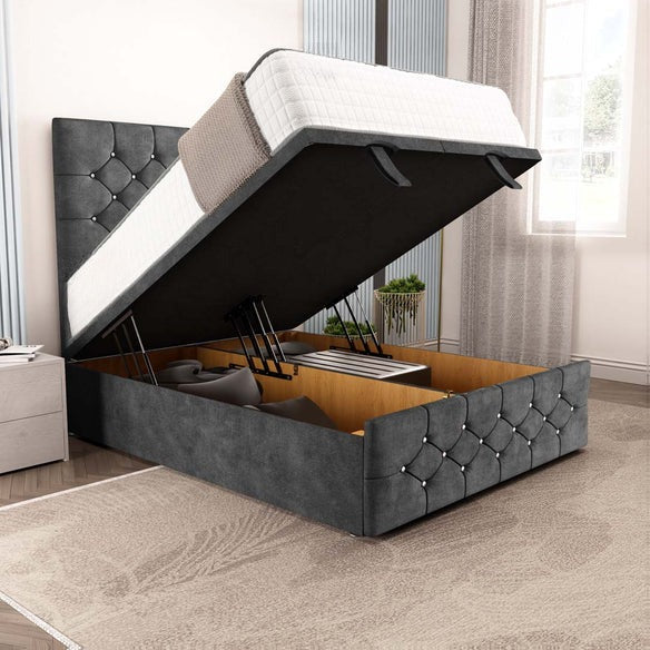 Suva Ottoman Divan Bed - Charcoal Coniston