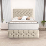 Suva Ottoman Divan Bed - Cream Chenille