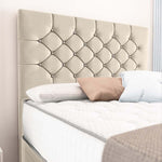 Suva Ottoman Divan Bed - Cream Plush Velvet