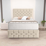 Suva Ottoman Divan Bed - Cream Plush Velvet