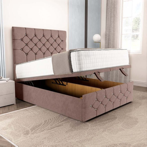 Suva Ottoman Divan Bed - Mauve Naples