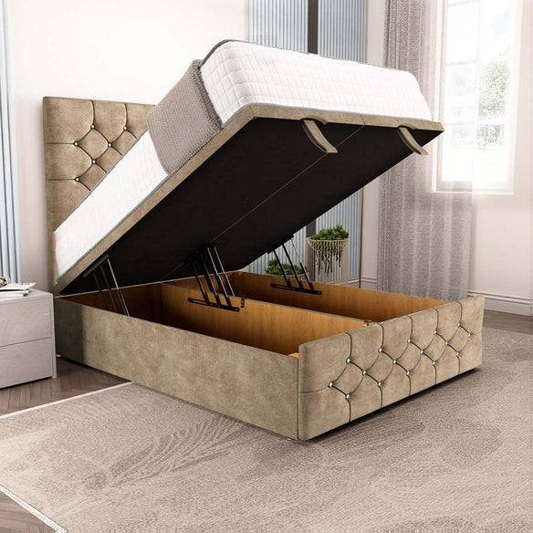 Suva Ottoman Divan Bed - Mink Coniston