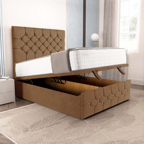 Suva Ottoman Divan Bed - Mink Naples