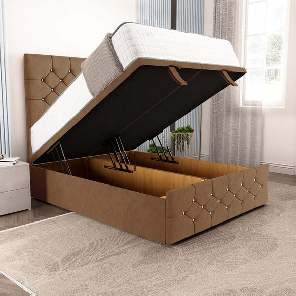 Suva Ottoman Divan Bed - Mink Naples