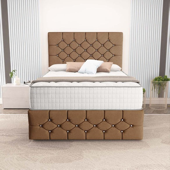 Suva Ottoman Divan Bed - Mink Naples