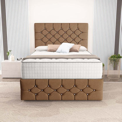 Suva Ottoman Divan Bed - Mink Naples